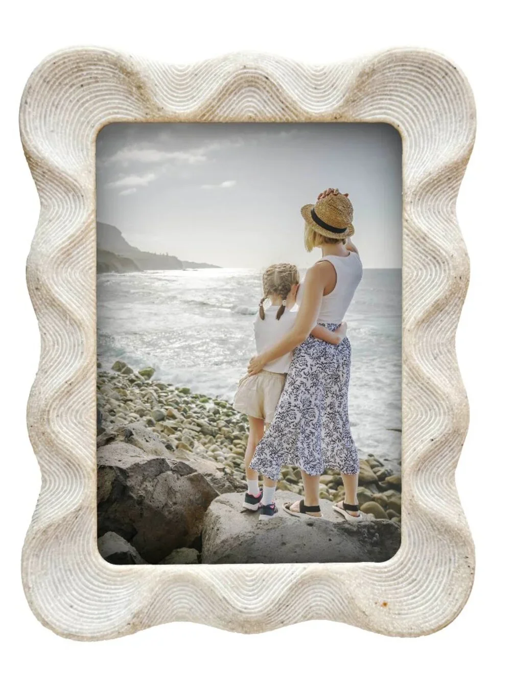 Wavy Artisan 5x7 Sandstone Picture Frame